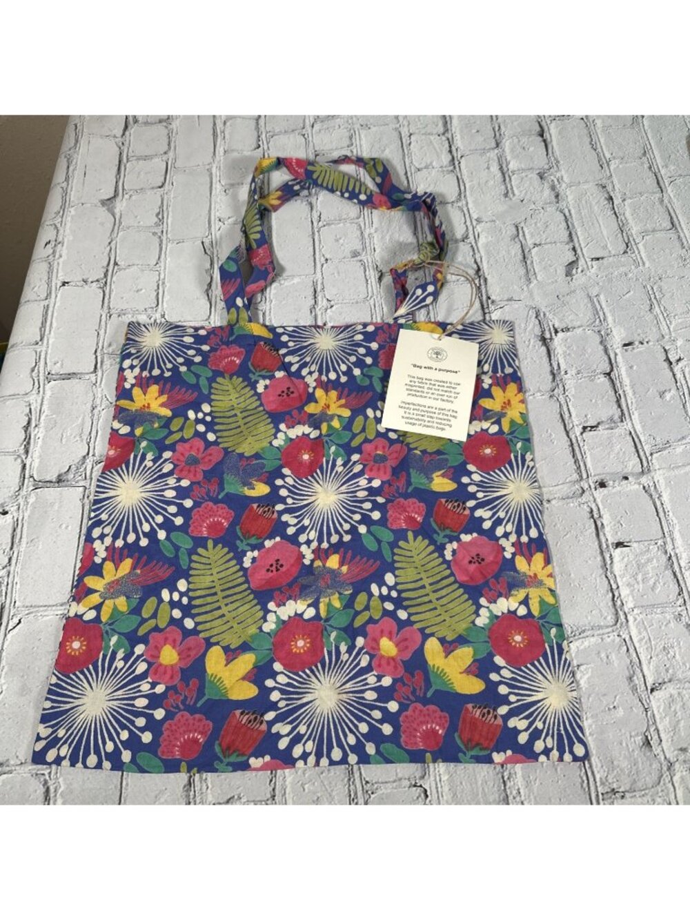 Mahogany “Bag With A Purpose” Tote Bag Satchel Upcycled Floral New